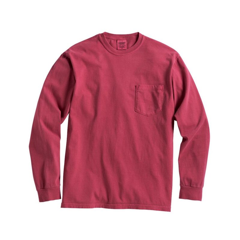 Unisex Garment-Dyed Heavyweight Long Sleeve Pocket T-Shirt Thumbnail