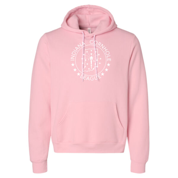 Indiana Cornhole League Sponge Fleece Hoodie White Print Thumbnail