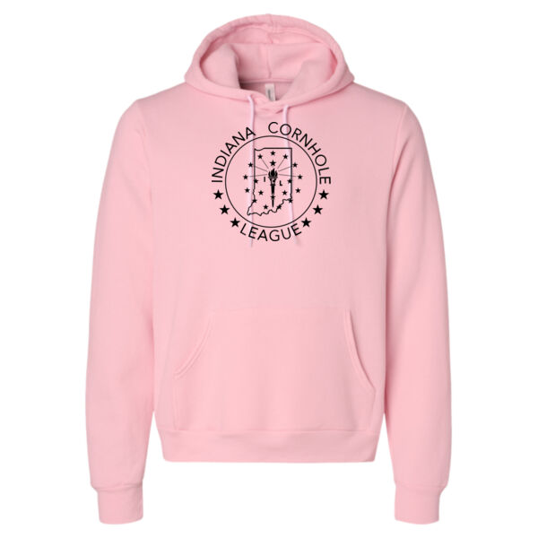 Indiana Cornhole League - Sponge Fleece Hoodie Black Print Thumbnail